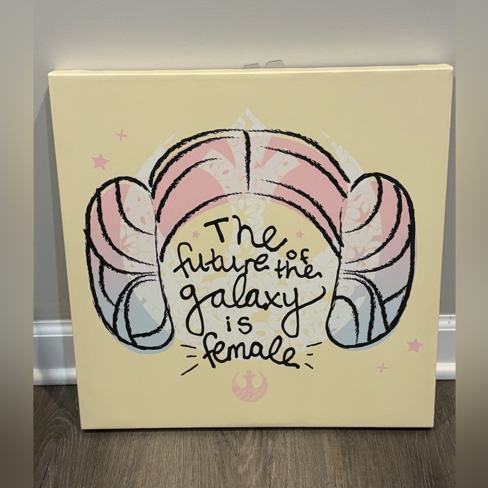 Pastel Galaxy Star Wars Princess Leigha Feminist Canvas Art the future is female
